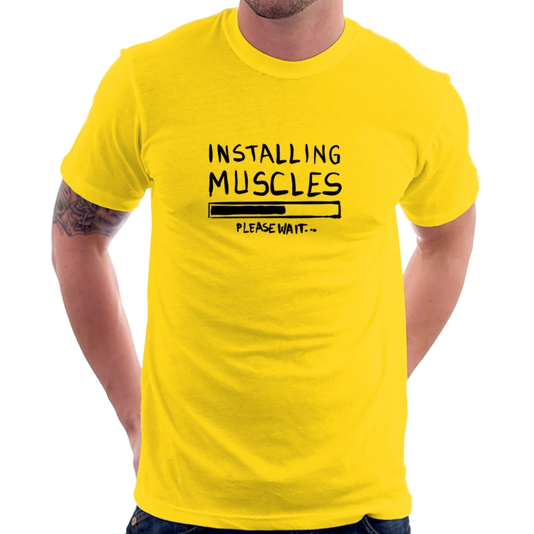 Camiseta Installing Muscles - Amarela