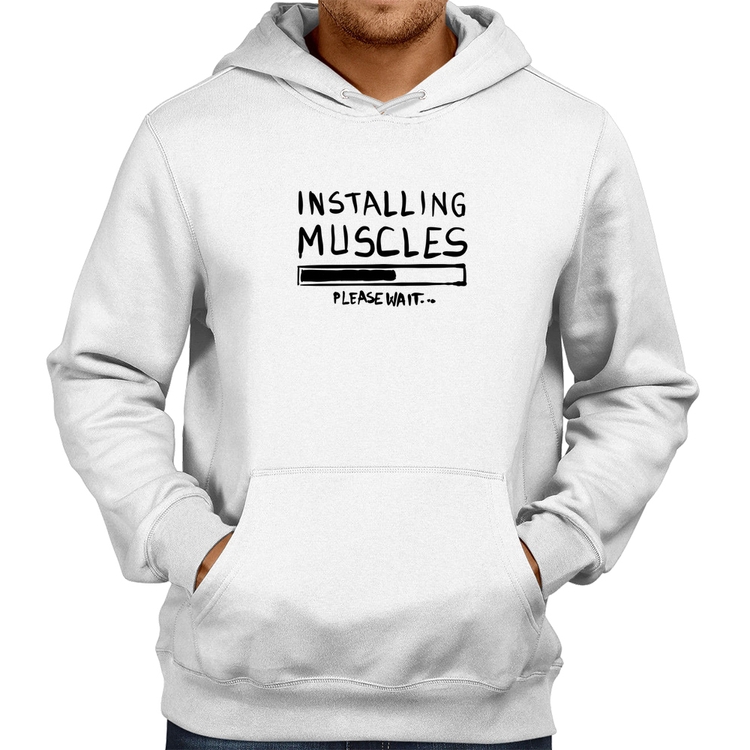 Moletom Installing Muscles - Branco