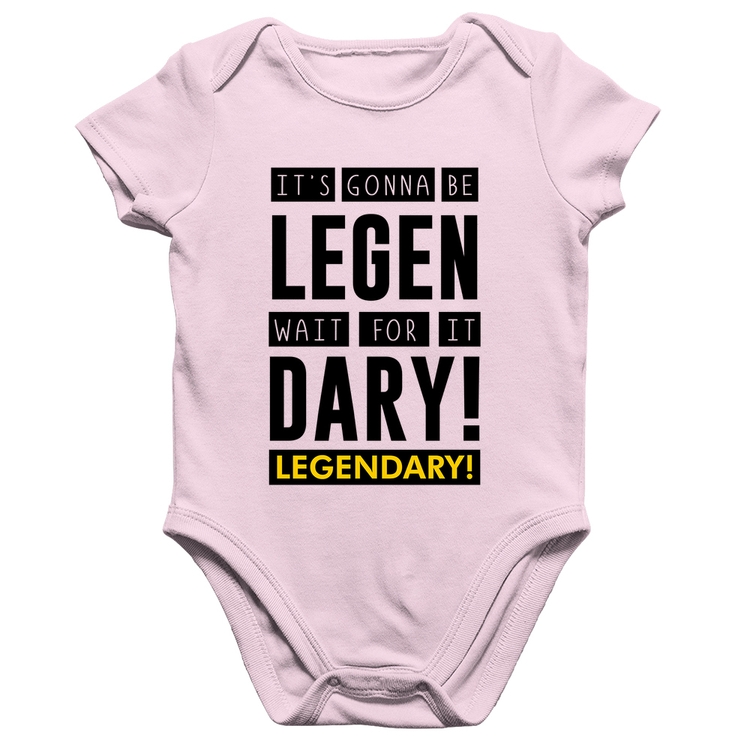 Body Bebê Algodão It's gonna be Legendary - Rosa Bebê