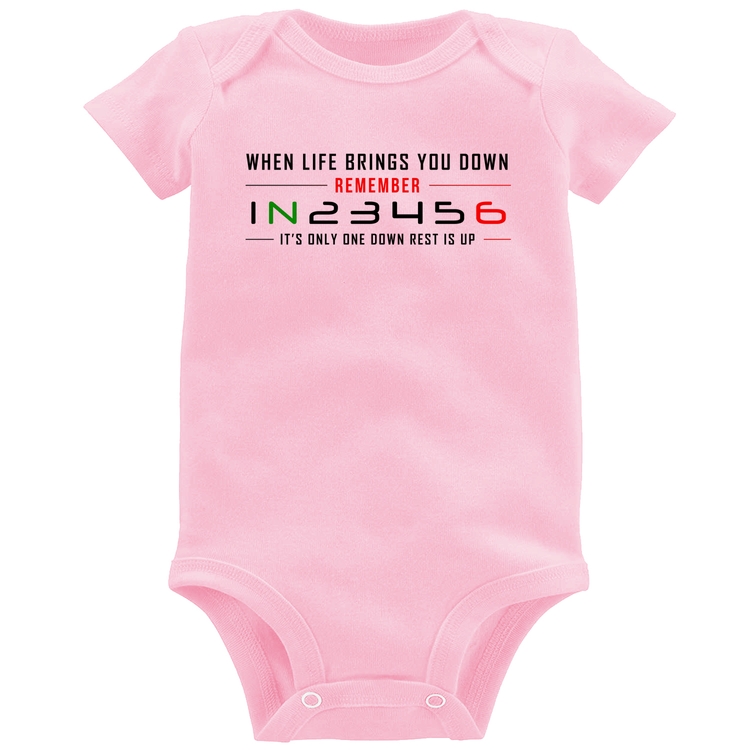 Body Bebê It's Only One Down Rest Is Up - Rosa Bebê