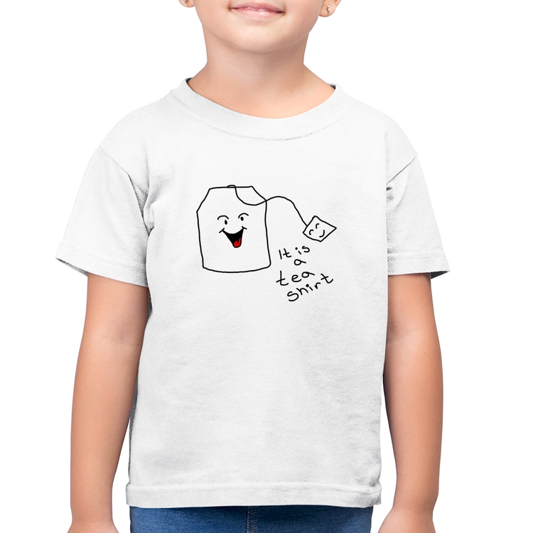 Camiseta Algodão Infantil Its A Tea Shirt - Branca