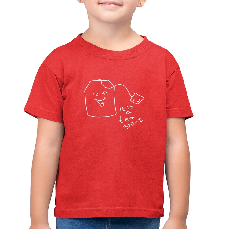 Camiseta Algodão Infantil Its A Tea Shirt - Vermelha