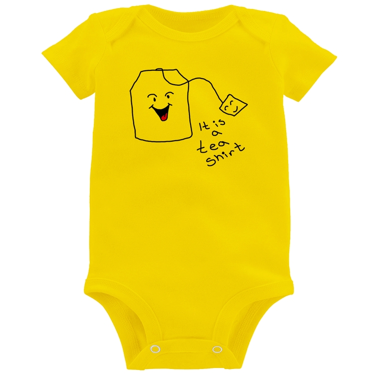 Body Bebê Its A Tea Shirt - Amarelo