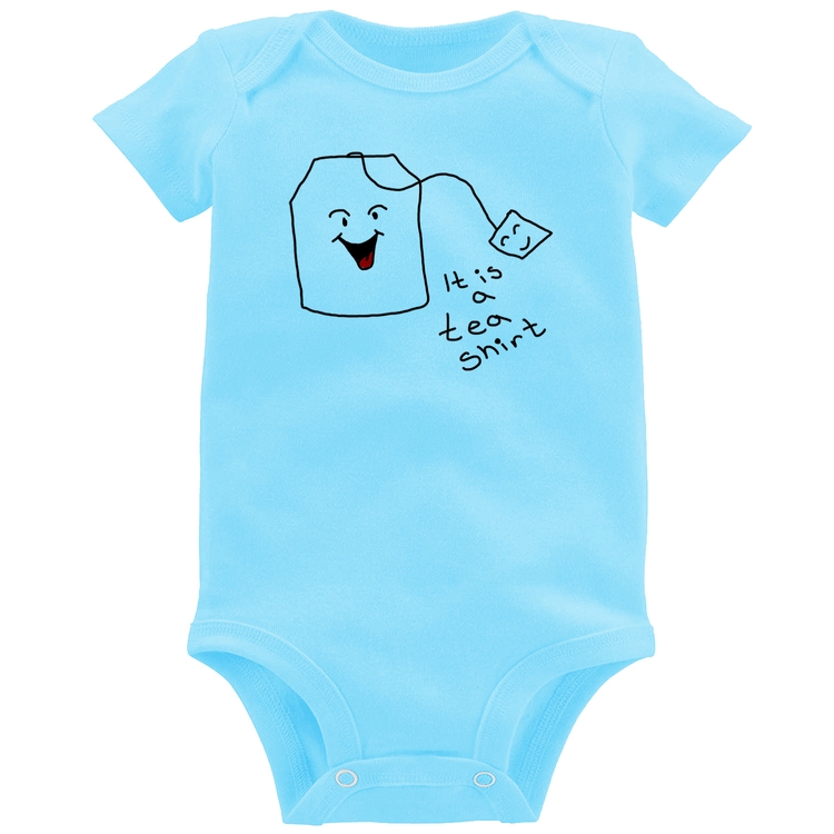 Body Bebê Its A Tea Shirt - Azul Bebê