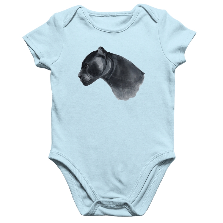 Body Bebê Algodão Jaguar - Azul Bebê