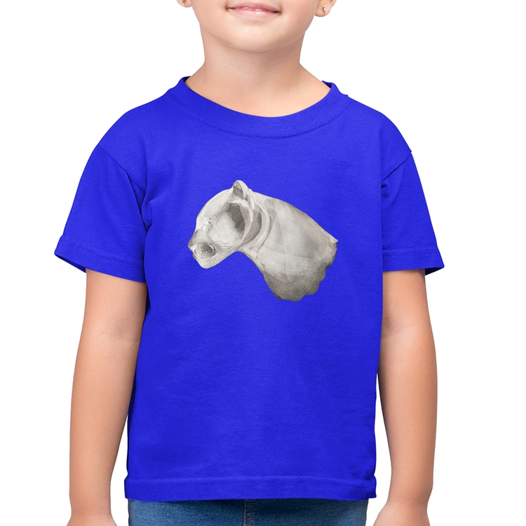 Camiseta Algodão Infantil Jaguar - Azul Royal