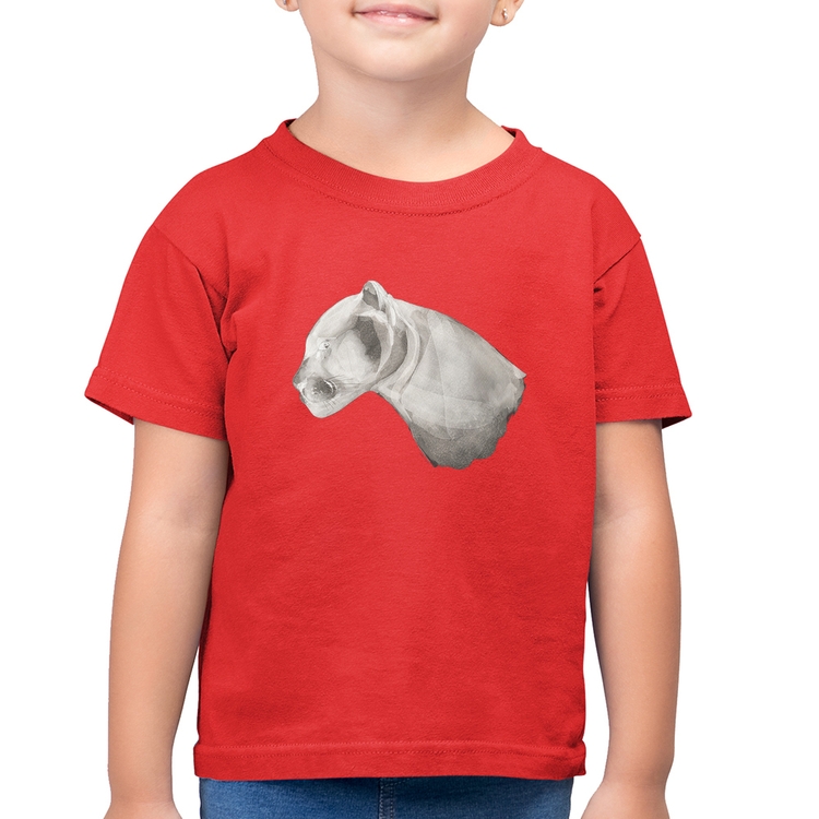 Camiseta Algodão Infantil Jaguar - Vermelha