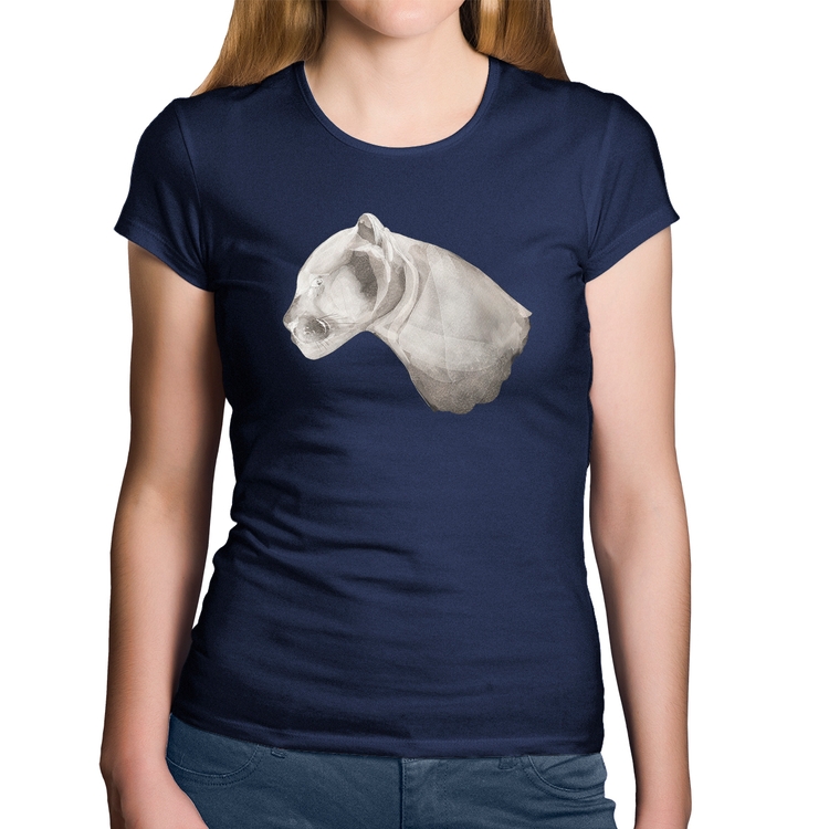 Baby Look Algodão Jaguar - Marinho