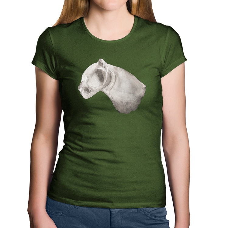 Baby Look Algodão Jaguar - Musgo