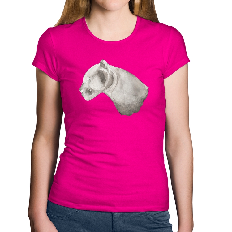 Baby Look Algodão Jaguar - Rosa