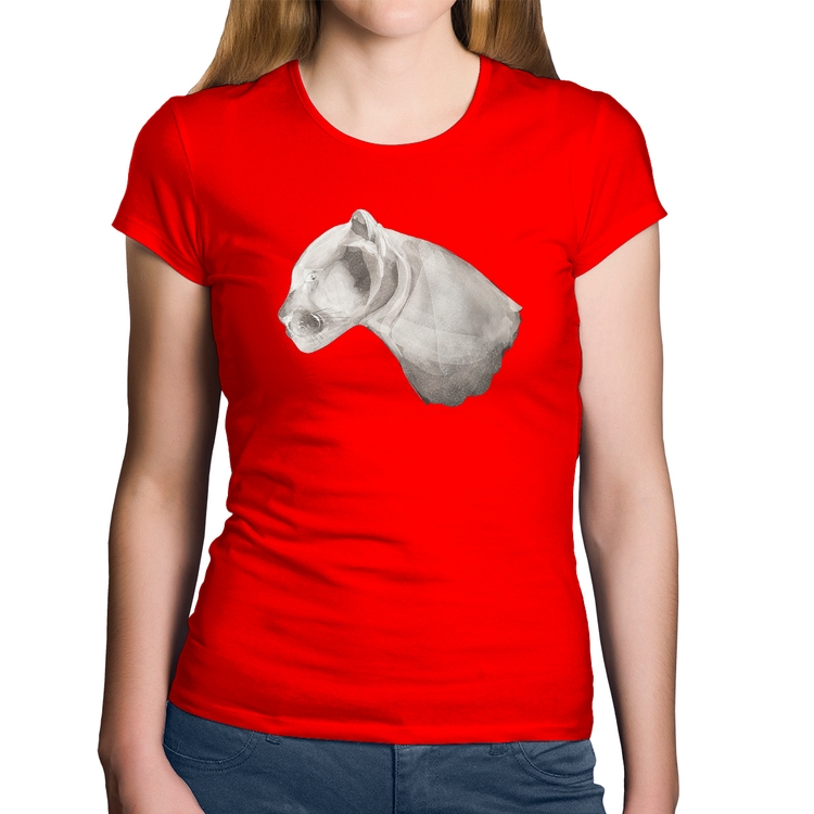 Baby Look Algodão Jaguar - Vermelha