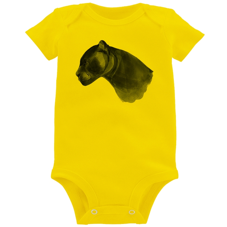 Body Bebê Jaguar - Amarelo