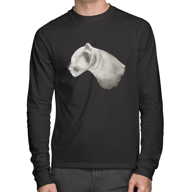 Camiseta Algodão Jaguar Manga Longa
