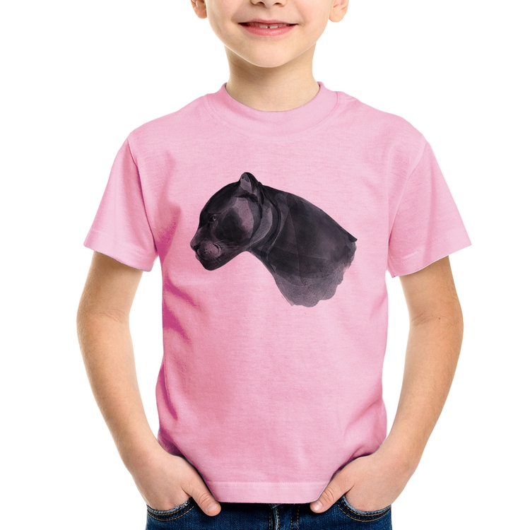 Camiseta Infantil Jaguar - Rosa Bebê