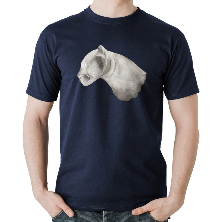 Camiseta Algodão Jaguar - Marinho