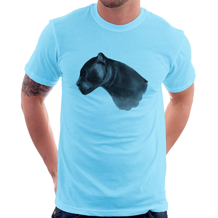 Camiseta Jaguar - Azul Bebê