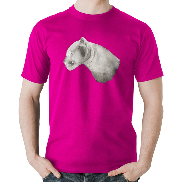 Camiseta Algodão Jaguar - Rosa