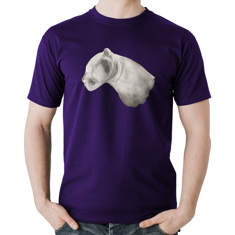 Camiseta Algodão Jaguar - Roxa