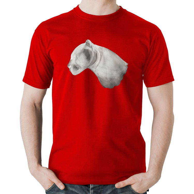 Camiseta Algodão Jaguar - Vermelha