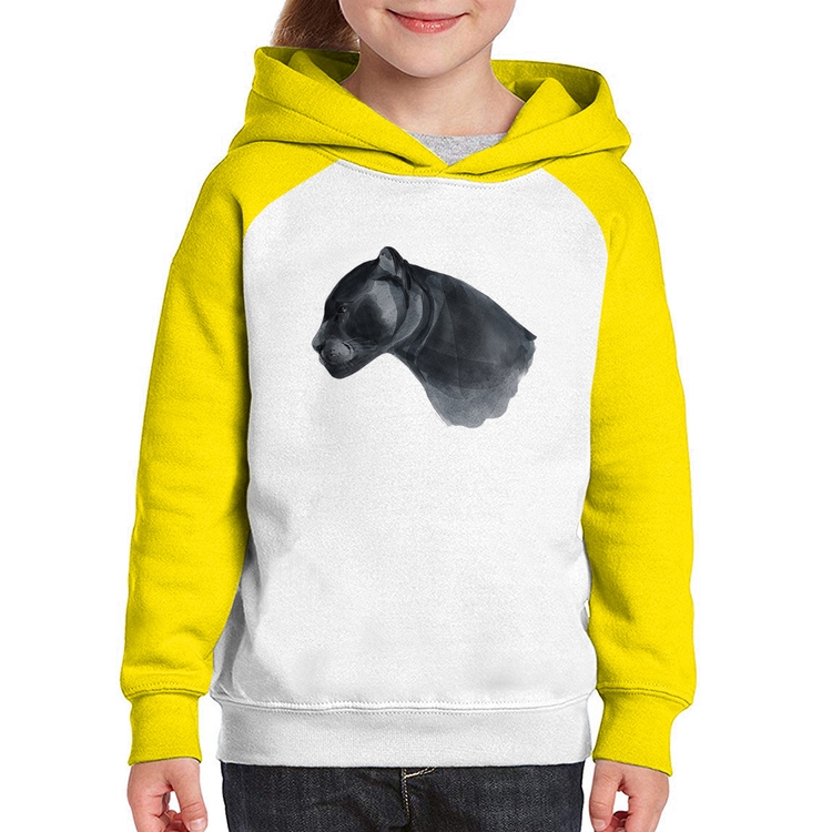 Moletom Infantil Jaguar - Branco/Amarelo