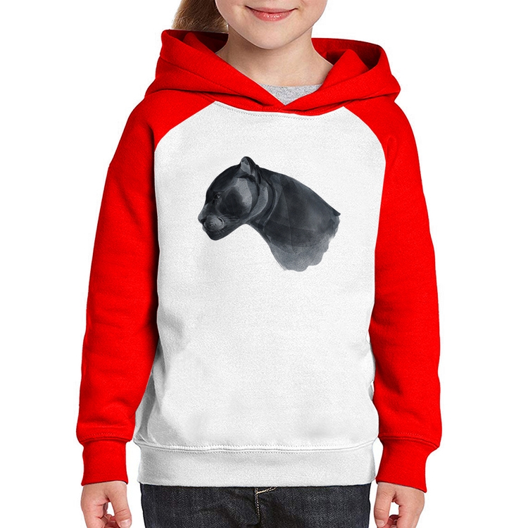 Moletom Infantil Jaguar - Branco/Vermelho