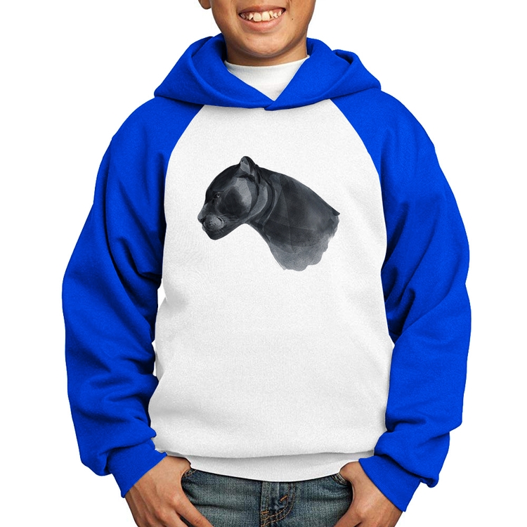 Moletom Infantil Jaguar - Branco/Azul