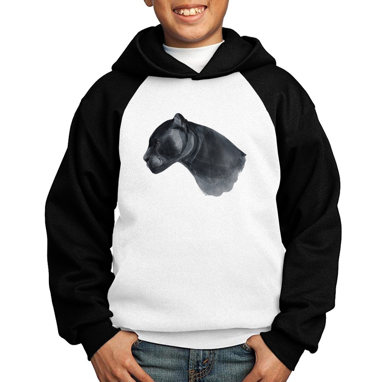 Moletom Infantil Jaguar - Branco/Preto