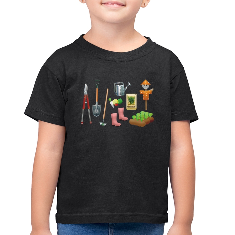 Camiseta Algodão Infantil Jardinagem Paisagista