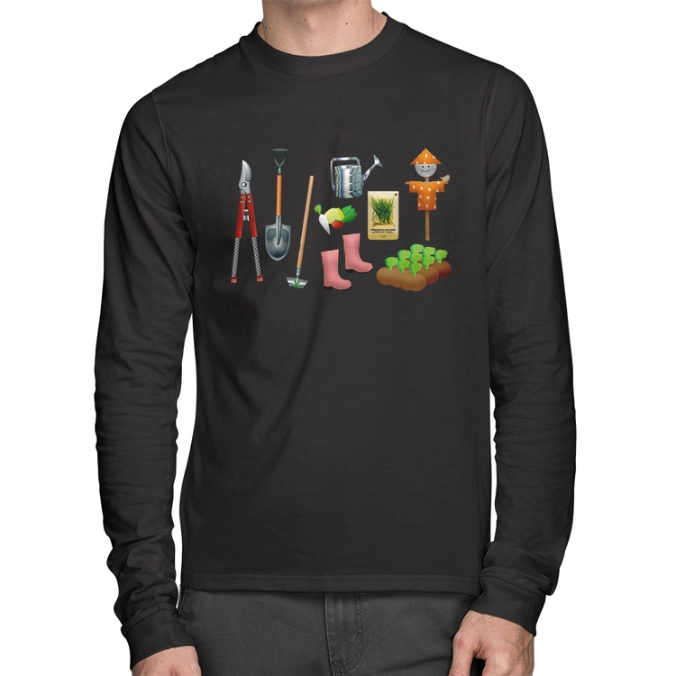 Camiseta Algodão Jardinagem Paisagista Manga Longa