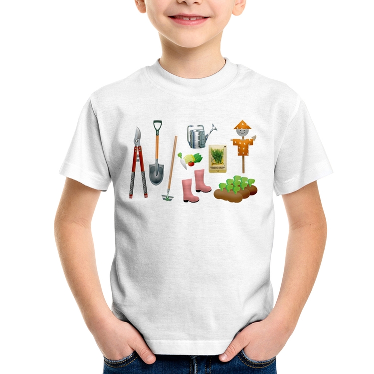 Camiseta Infantil Jardinagem Paisagista