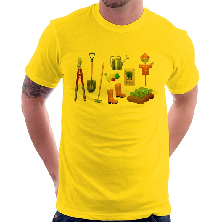 Camiseta Jardinagem Paisagista - Amarela
