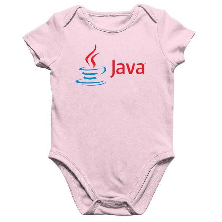 Body Bebê Algodão Java - Rosa Bebê