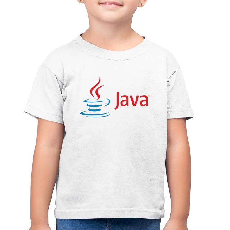 Camiseta Algodão Infantil Java - Branca