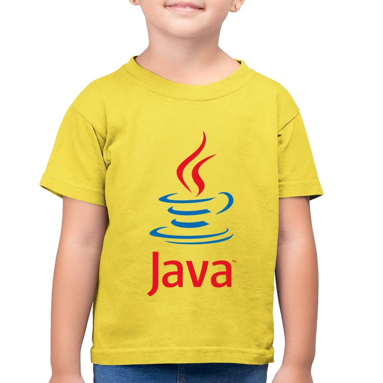Camiseta Algodão Infantil Java Café - Amarelo Canário