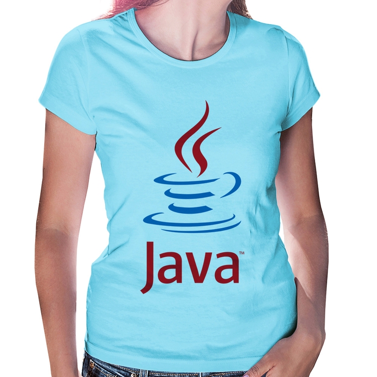 Baby Look Java Café - Azul Bebê