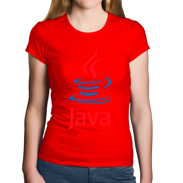 Baby Look Algodão Java Café - Vermelha