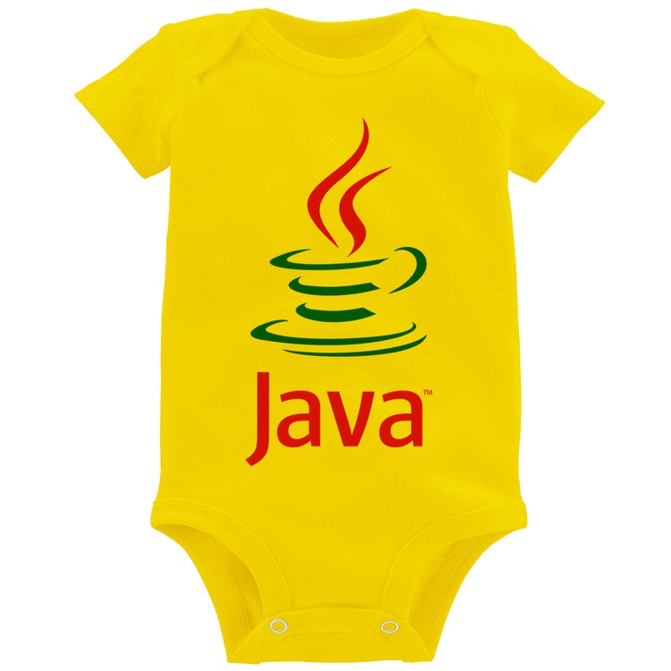 Body Bebê Java Café - Amarelo