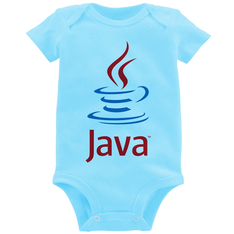 Body Bebê Java Café - Azul Bebê