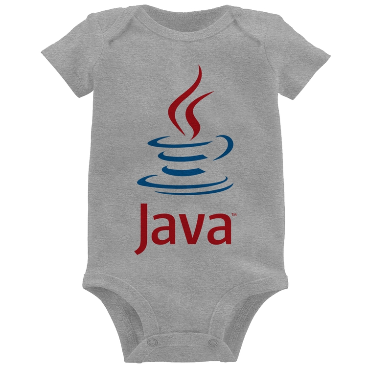 Body Bebê Java Café - Cinza