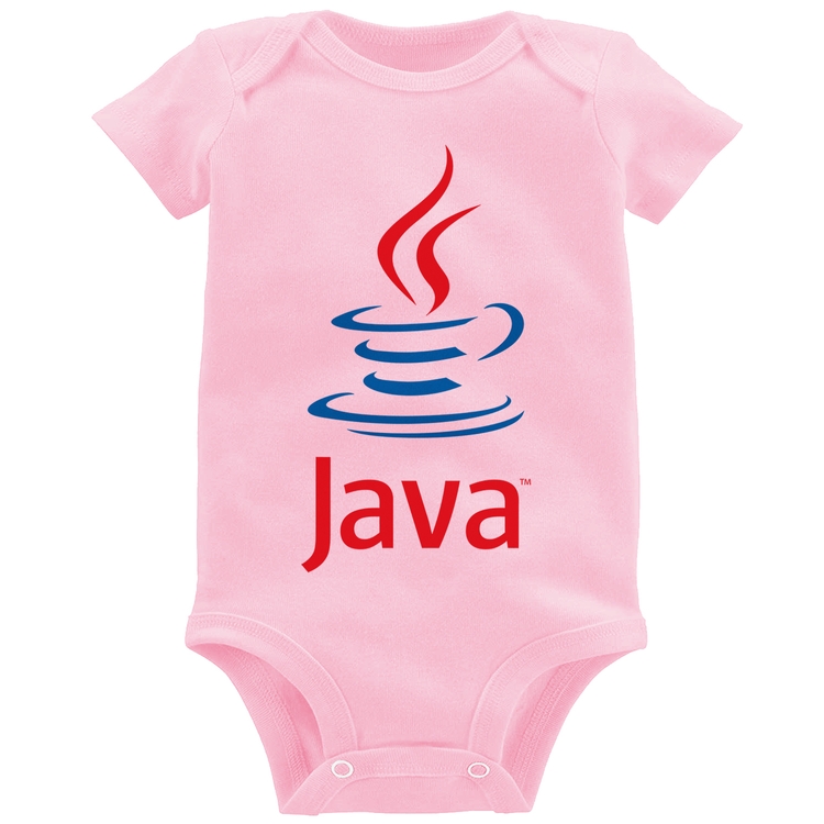Body Bebê Java Café - Rosa Bebê
