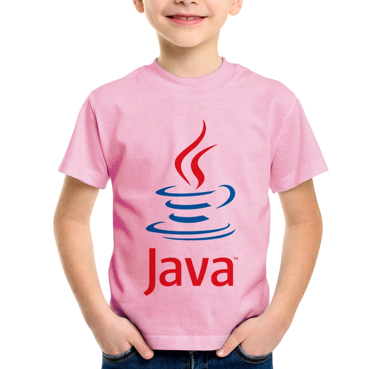 Camiseta Infantil Java Café - Rosa Bebê