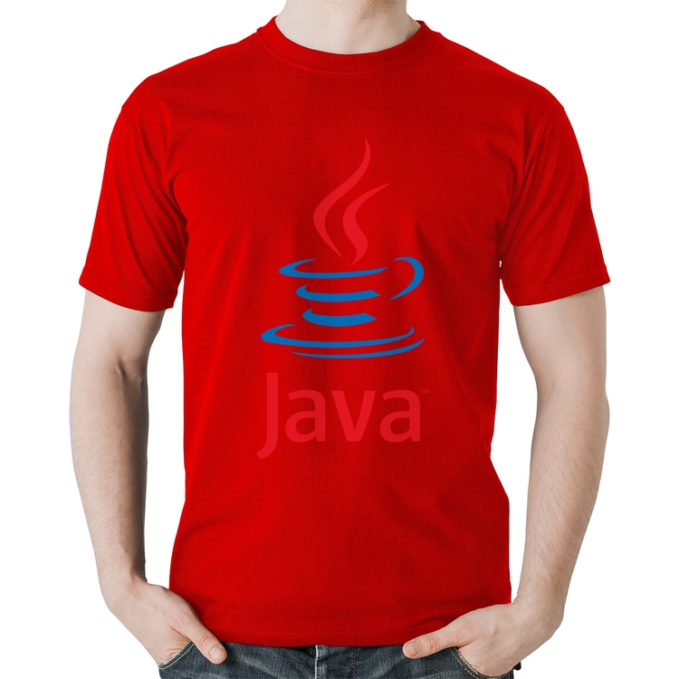 Camiseta Algodão Java Café - Vermelha