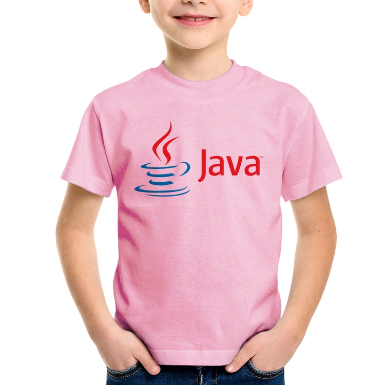 Camiseta Infantil Java - Rosa Bebê