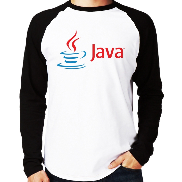 Camiseta Raglan Java Manga Longa