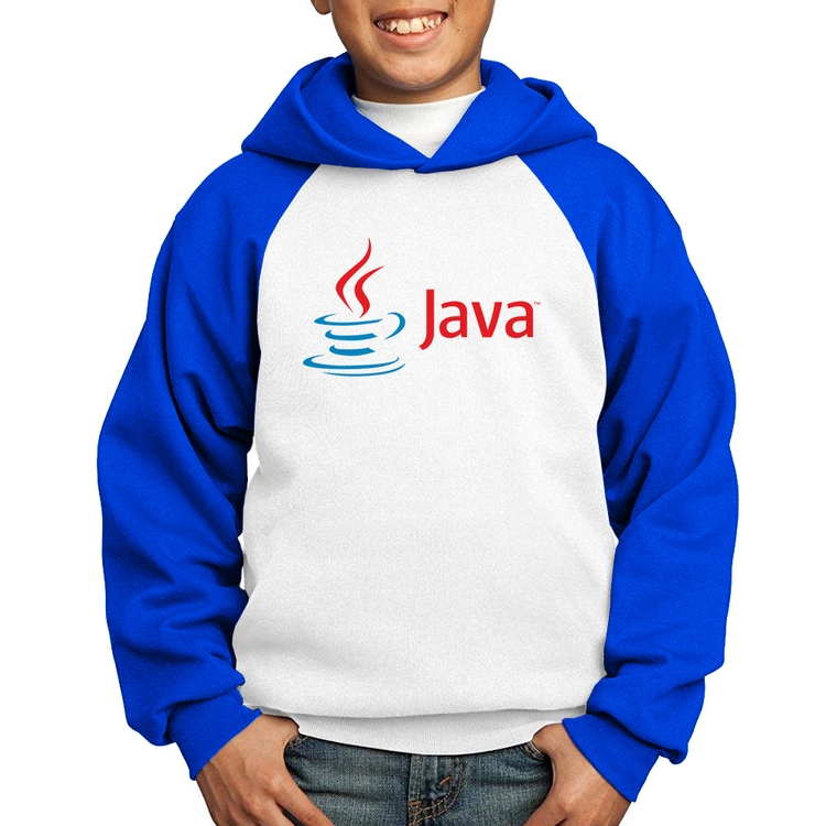 Moletom Infantil Java - Branco/Azul