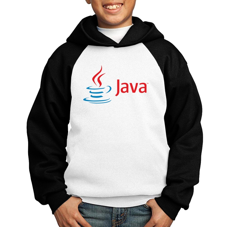 Moletom Infantil Java - Branco/Preto