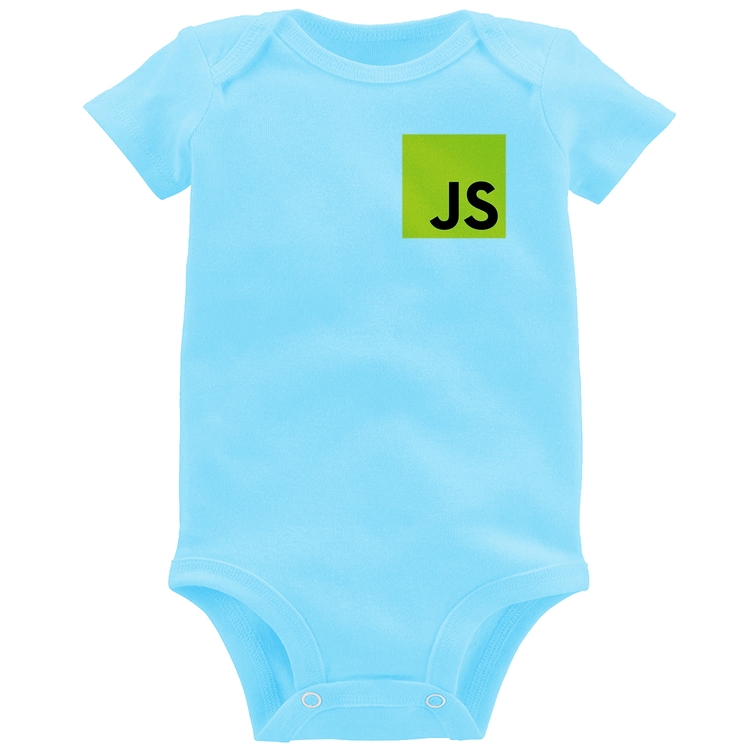 Body Bebê JavaScript - Azul Bebê