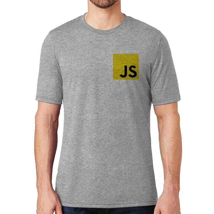 Camiseta JavaScript - Cinza