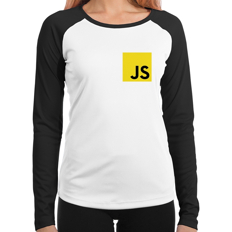 Baby Look Raglan JavaScript Manga Longa
