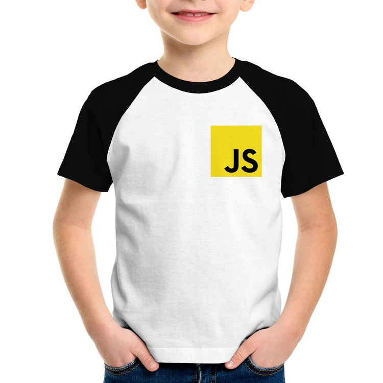 Camiseta Raglan Infantil JavaScript